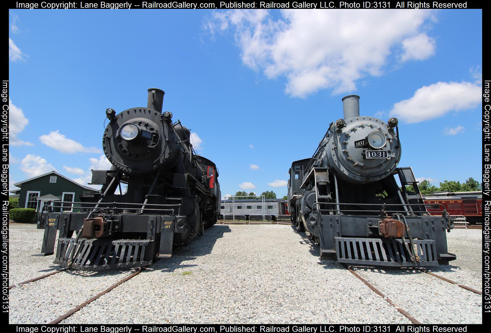 ACL 1031 is a class 4-6-0 and  is pictured in Spencer, North Carolina, United States.  This was taken along the NCTM on the Atlantic Coast Line Railroad. Photo Copyright: Lane Baggerly uploaded to Railroad Gallery on 02/19/2024. This photograph of ACL 1031 was taken on Saturday, May 30, 2020. All Rights Reserved. 