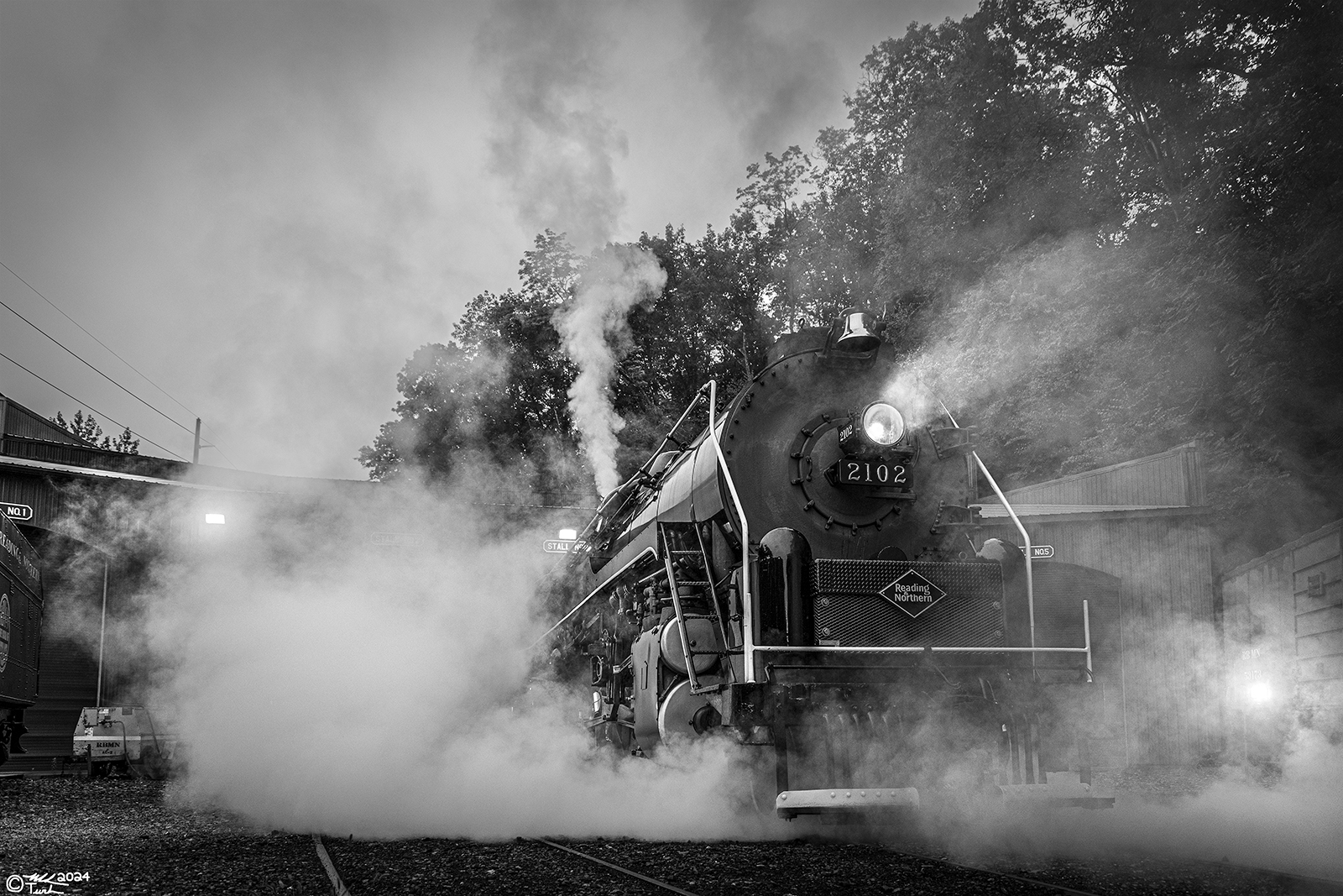 RDG 2102 is a class T-1 and  is pictured in Port Clinton, Pennsylvania, USA.  This was taken along the Port Clinton on the Reading Company. Photo Copyright: Mark Turkovich uploaded to Railroad Gallery on 04/01/2024. This photograph of RDG 2102 was taken on Sunday, August 13, 2023. All Rights Reserved. 