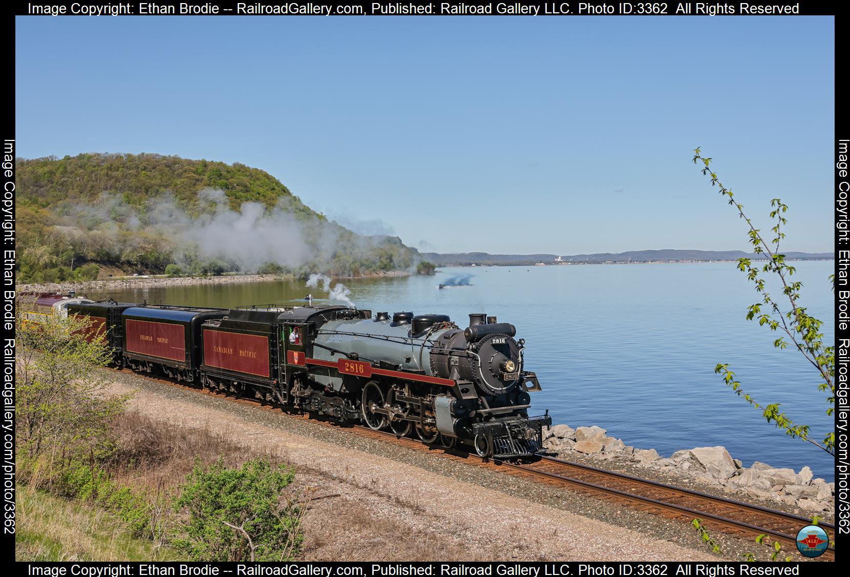 2816 is a class 4-6-4 and  is pictured in Lake City, Minnesota, United States.  This was taken along the N/A on the Canadian Pacific Railway. Photo Copyright: Ethan Brodie uploaded to Railroad Gallery on 05/08/2024. This photograph of 2816 was taken on Sunday, May 05, 2024. All Rights Reserved. 