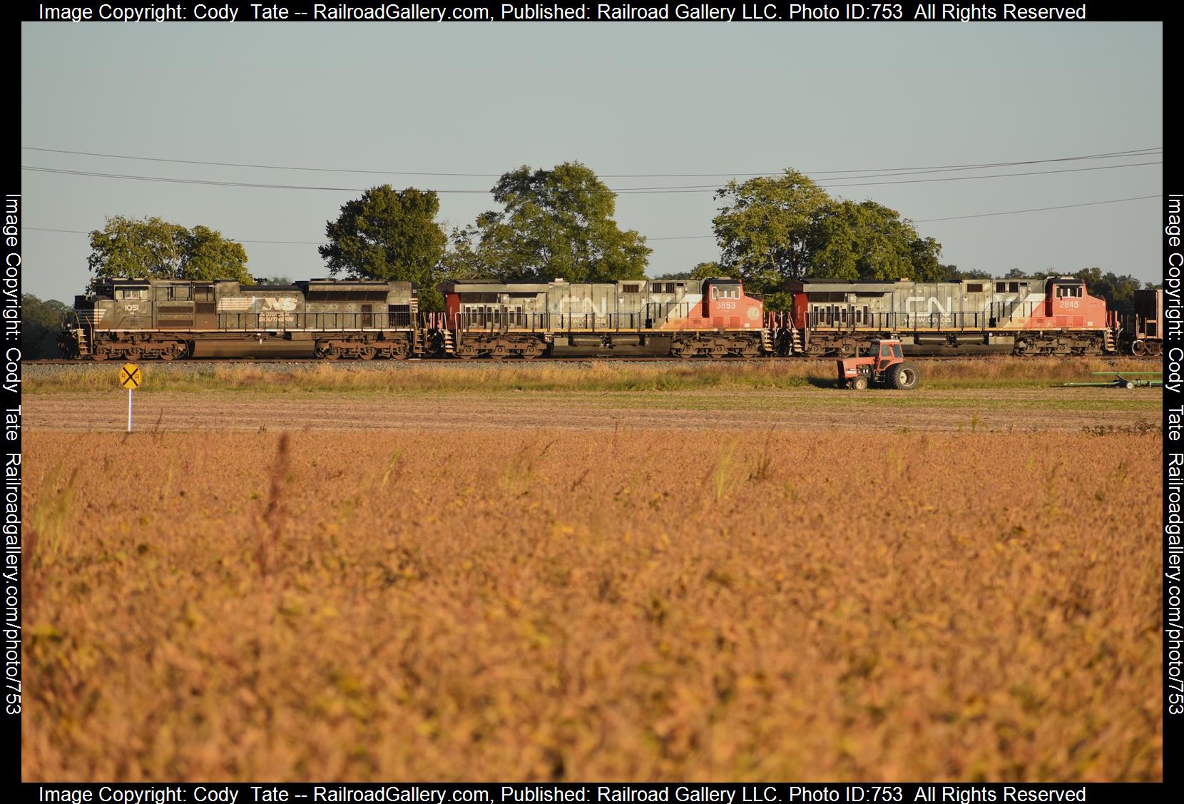 NS 1051 is a class SD70ACE and  is pictured in Du Bois, Illinois, USA.  This was taken along the Centralia subdivision  on the Norfolk Southern. Photo Copyright: Cody  Tate uploaded to Railroad Gallery on 02/25/2023. This photograph of NS 1051 was taken on Saturday, October 01, 2022. All Rights Reserved. 