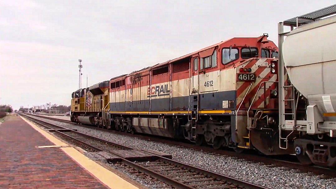 BCOL 4612 is a class GE C40-8M (Dash 8-40CM) and  is pictured in Centralia, Illinois, USA.  This was taken along the CN Centralia subdivision on the British Columbia Railway. Photo Copyright: Blaise Lambert uploaded to Railroad Gallery on 03/07/2023. This photograph of BCOL 4612 was taken on Friday, March 12, 2021. All Rights Reserved. 