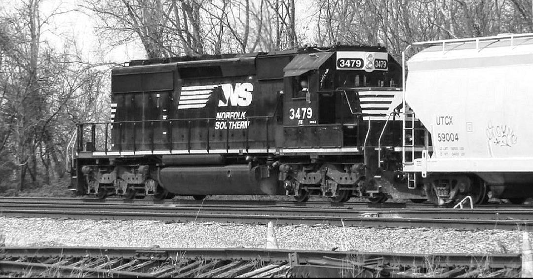 NS 3479 is a class EMD SD40-2 and  is pictured in Saint Louis, Missouri, USA.  This was taken along the NS Saint Louis District on the Norfolk Southern. Photo Copyright: Blaise Lambert uploaded to Railroad Gallery on 04/11/2023. This photograph of NS 3479 was taken on Friday, April 07, 2023. All Rights Reserved. 