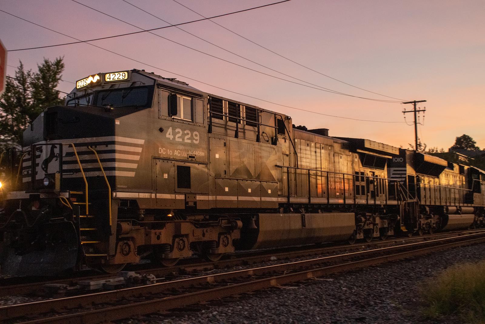 NS 4229 is a class AC44C6M and  is pictured in Bethlehem, Pennsylvania, United States.  This was taken along the Harrisburg (I believe) on the Norfolk Southern. Photo Copyright: Brett Pupich uploaded to Railroad Gallery on 11/14/2022. This photograph of NS 4229 was taken on Thursday, August 20, 2020. All Rights Reserved. 
